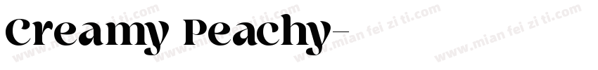 Creamy Peachy字体转换